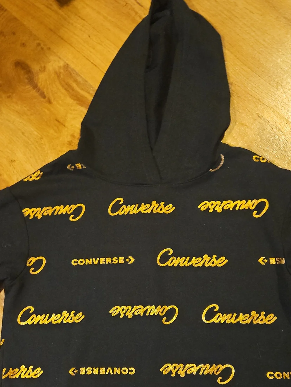 Girls Converse Black Hoodie Size Medium
